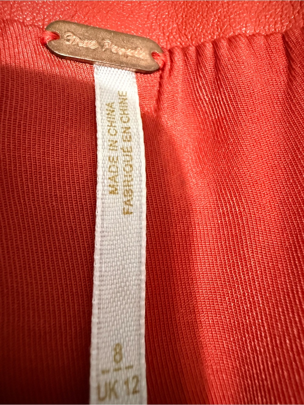 Free People Red Faux Leather Zip Mini Skirt - Picture 4 of 9